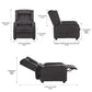 Valen Recliner Sofa Chair - Black